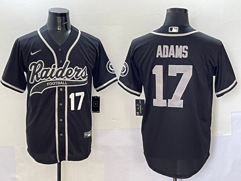 Men 2025 Oakland Raiders #17 Adams Black Joint Name Nike Limited NFL Jersey style 2->oakland raiders->NFL Jersey